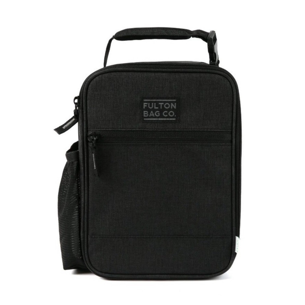 Fulton Bag Co Upright Lunch Bag Unisex OS Black Insulated Microban NWT